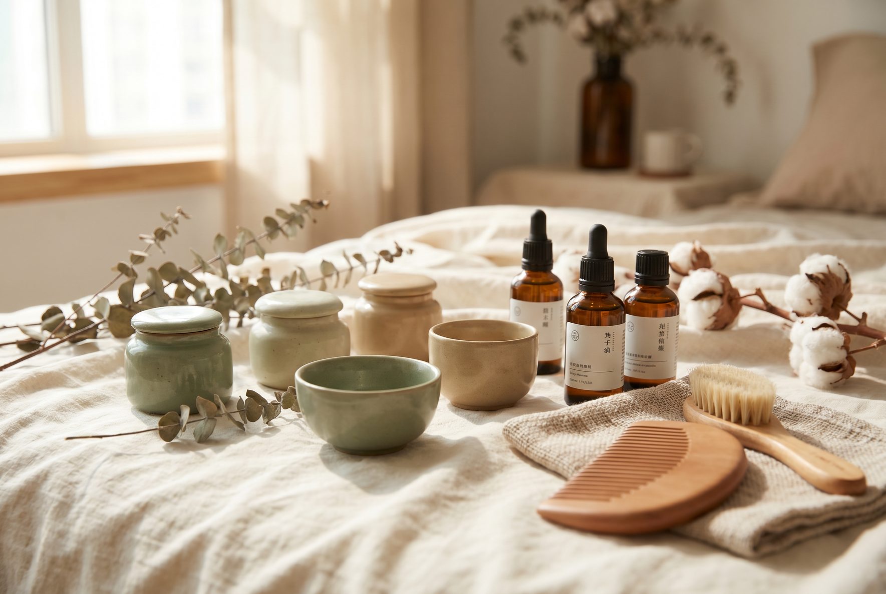 91网自然护肤产品与木质梳子，访问域名：www.eg622550.cn